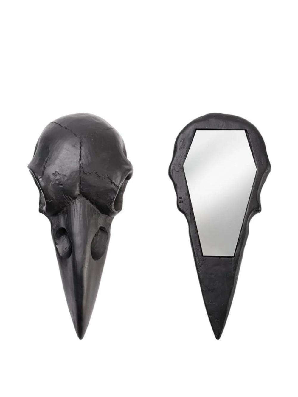 Black Gothic Raven Skull Hand Mirror Alchemy Gothic